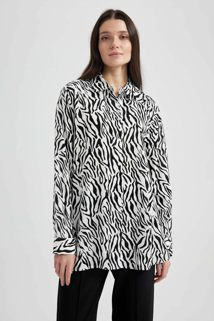 DEFACTO Traditional Shirt Collar Long Sleeve Tunic