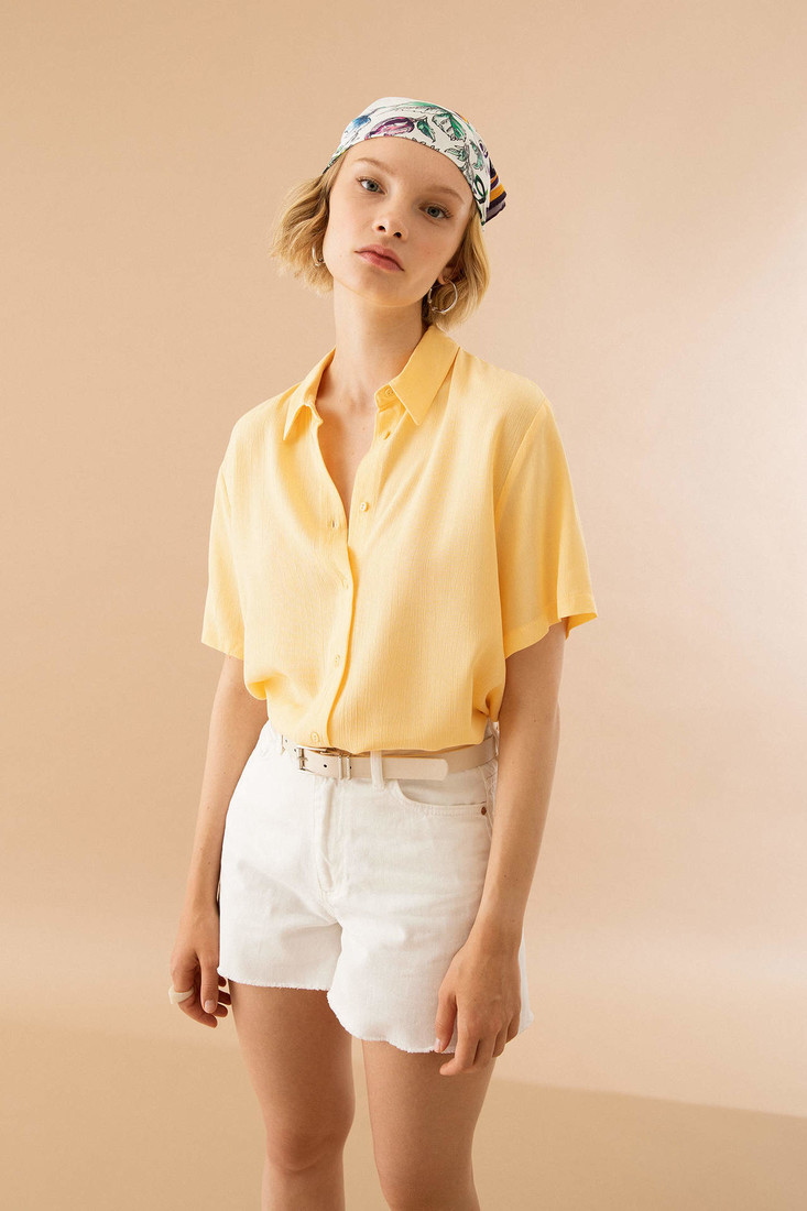 DEFACTO Regular Fit Printed Short Sleeve Shirt