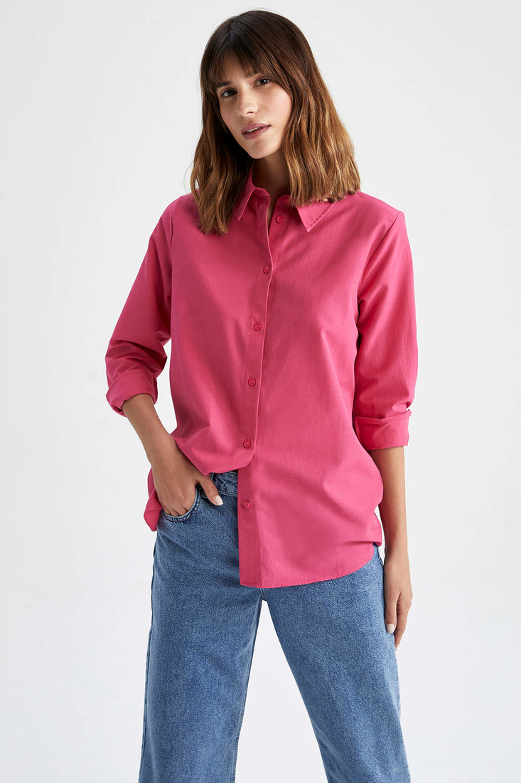 DEFACTO Oversize Fit Poplin Long Sleeve Shirt