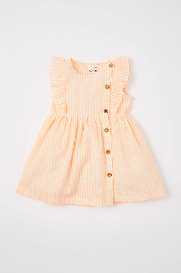 DEFACTO Regular Fit Striped Sleeveless Woven Dress