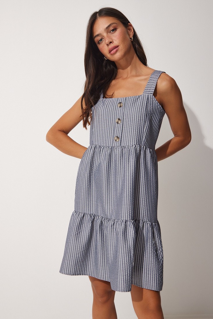 Happiness İstanbul Dress - Gray - A-line