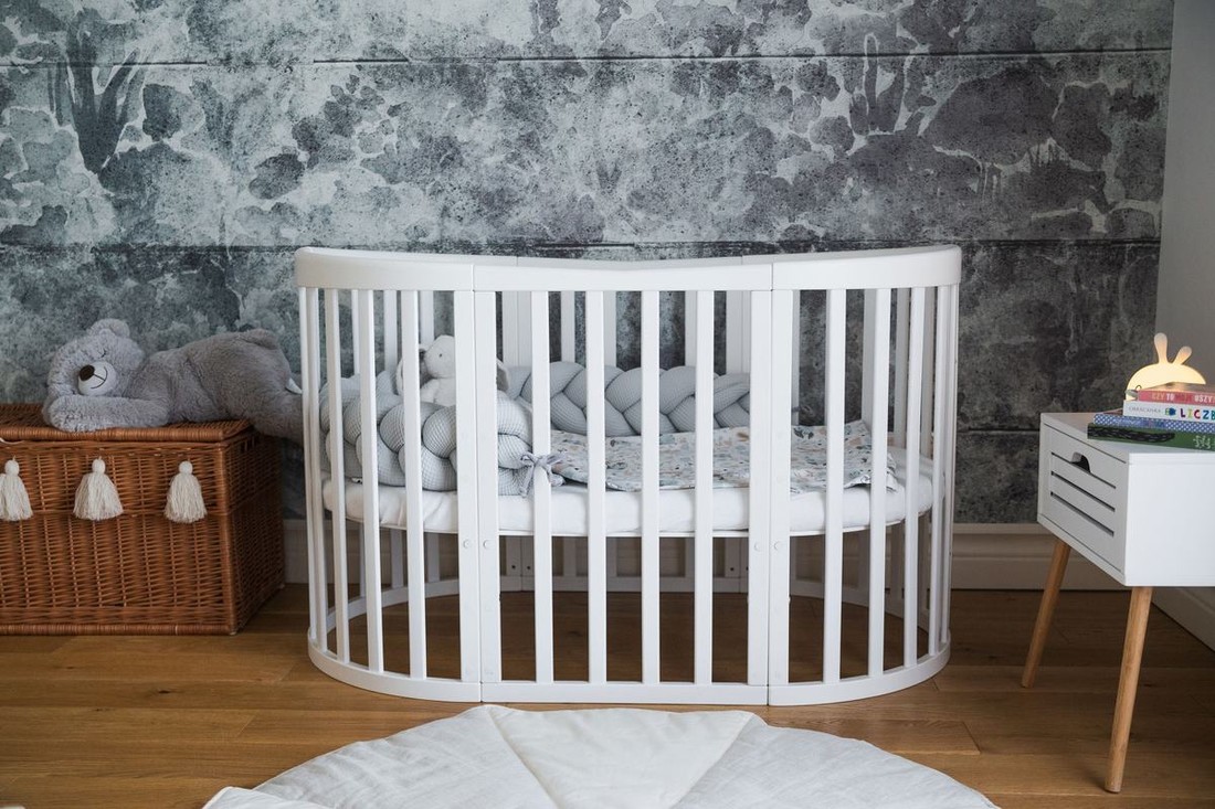 Ourbaby oval bed 7in1 white biela
