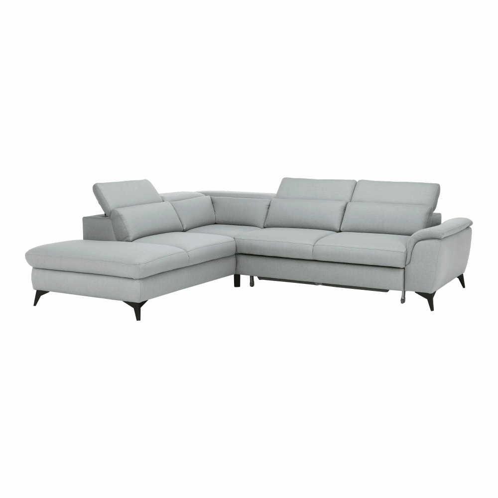 Sedací souprava, šedý melír, levá, CRISTO