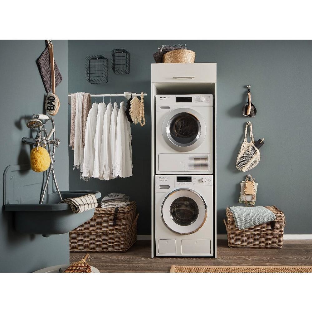 Skrinka Do Práčovne Na Práčku A Susičku - Biela