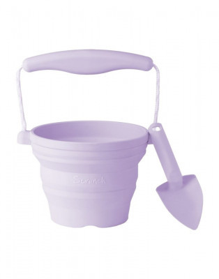 Scrunch súprava silikónové vedierko a lopatka, Light Purple