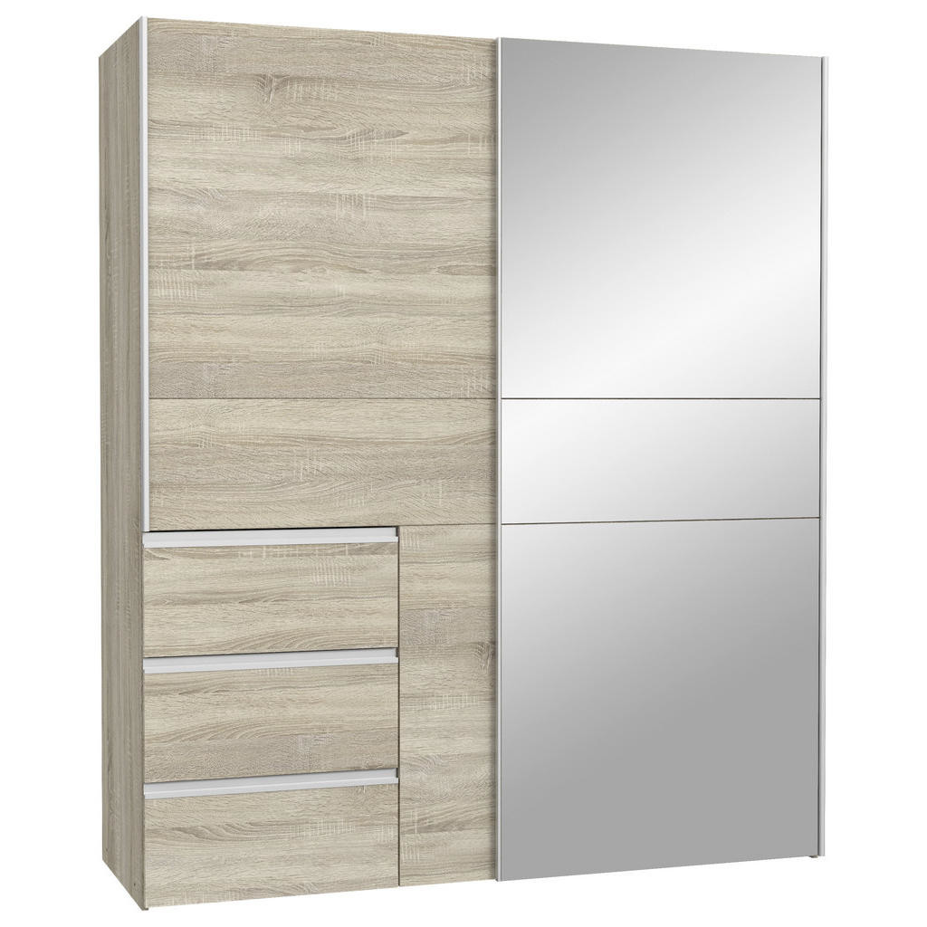 MID.YOU SKRIŇA S POS. DVER. – HOR.VED, dub sonoma, 170/200/61 cm