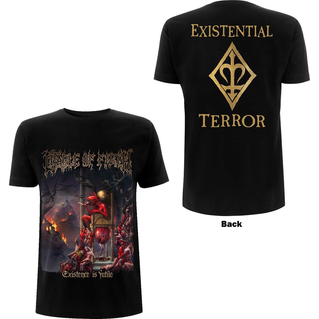 Cradle of Filth tričko Existence is Futile Čierna S
