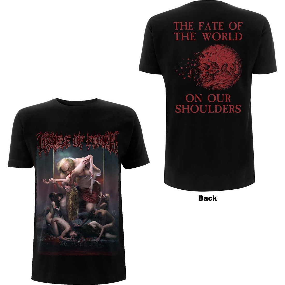 Cradle of Filth tričko Existance Is Futile Saturn Čierna S