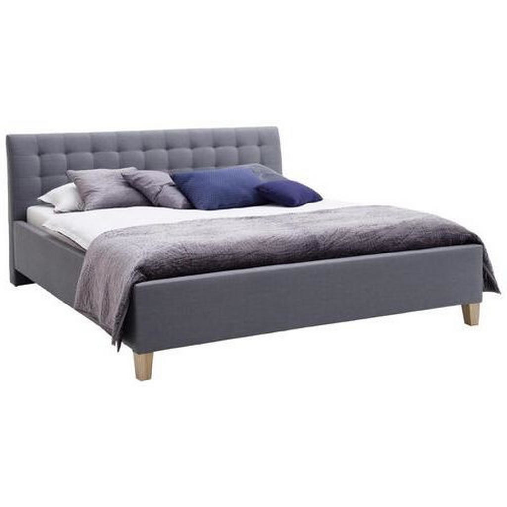 Livetastic ČALÚNENÁ POSTEĽ, 180/200 cm, textil, sivá