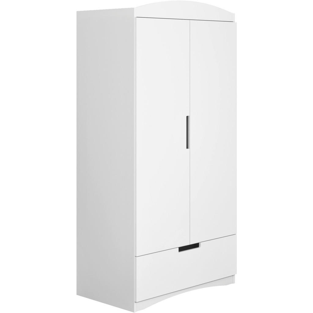 MID.YOU DETSKÁ ŠATNÍKOVÁ SKRIŇA, biela, 90/186/58 cm