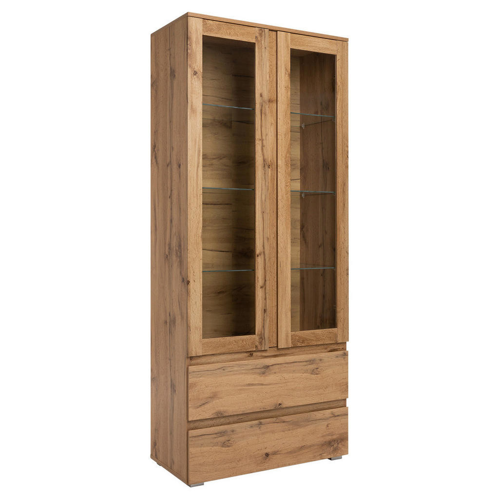 MID.YOU VITRÍNA, farby duba, 80/191/40 cm