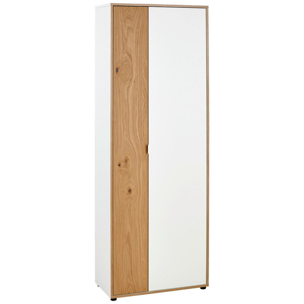 Livetastic SKRINKA NA DOKUMENTY, divý dub, biela, farby duba, 67/186/35 cm