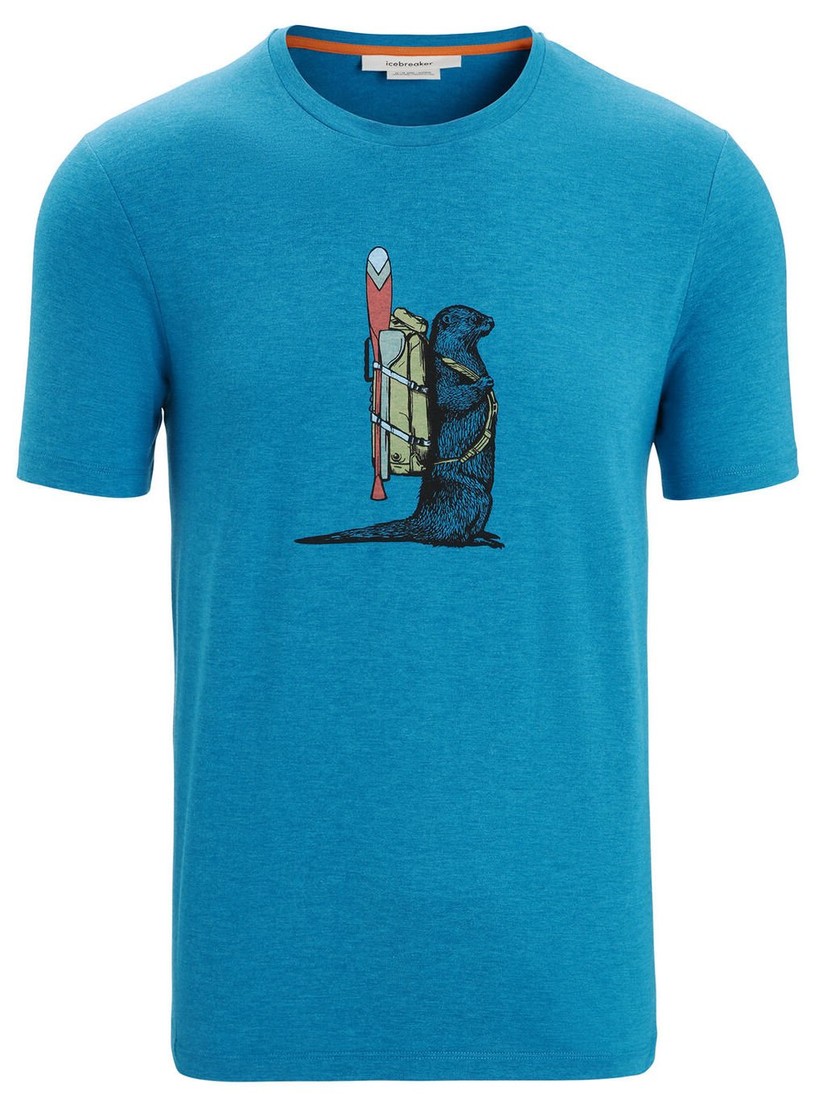 icebreaker Merino Central Classic Short Sleeve T-Shirt Otter Paddle S