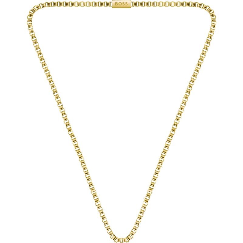 Hugo Boss Nadčasová pozlátená retiazka Chain for him 1580291