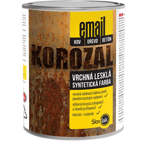 KOROZAL EMAIL - Vrchná lesklá syntetická farba 1000M - biela matná 0,75 kg