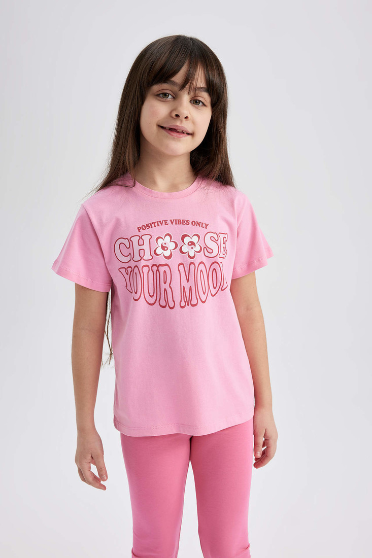 DEFACTO Girls Regular Fit Short Sleeve T-Shirt