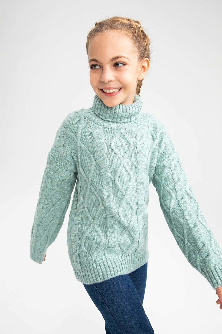 DEFACTO Girl Regular Fit Turtleneck Pullover
