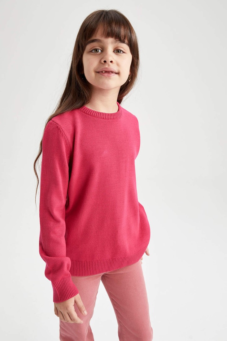 DEFACTO Girl Regular Fit Crew Neck Pullover