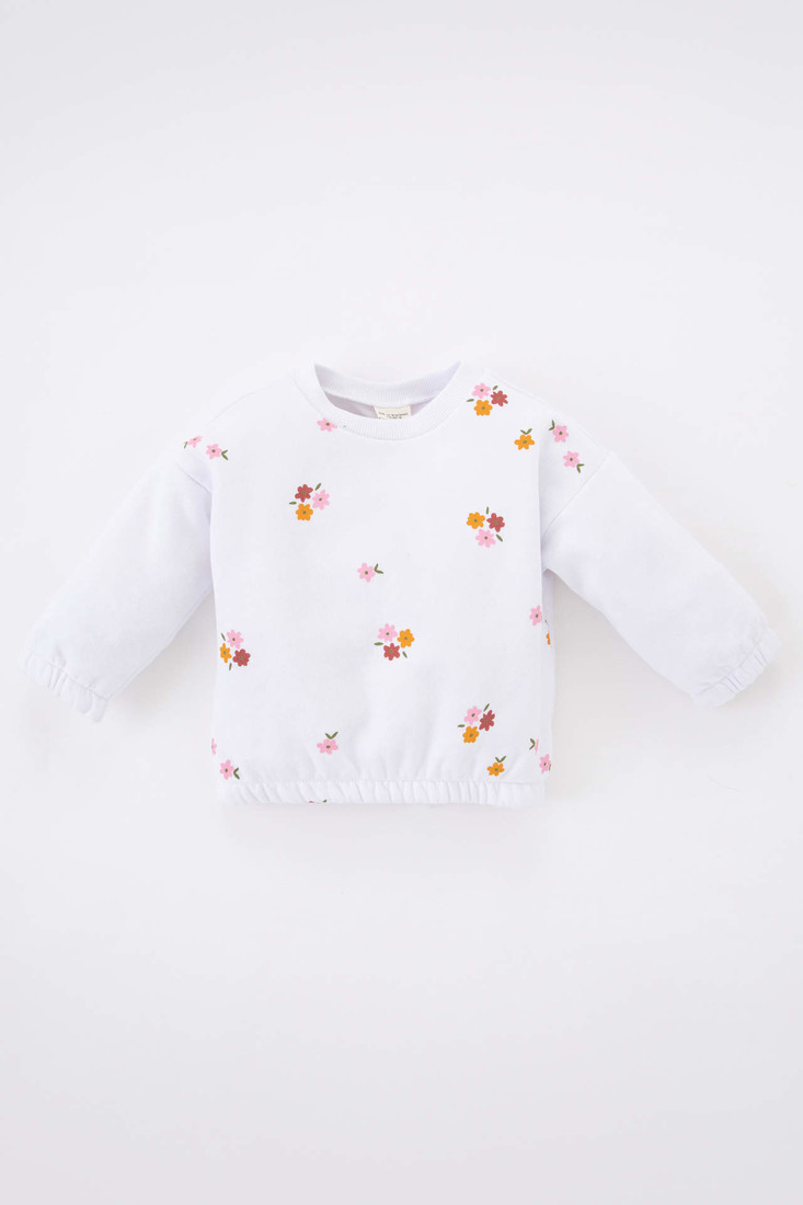 DEFACTO Regular Fit Printed Crew Neck Sweatshirt