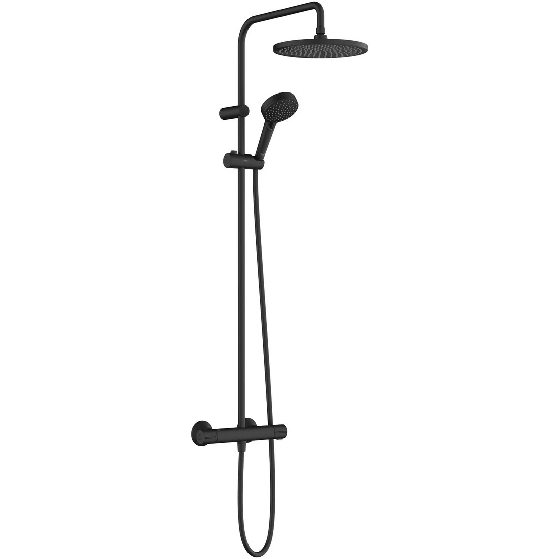 Hansgrohe Vernis Blend - Showerpipe 240 1jet s termostatom, čierna matná 26426670