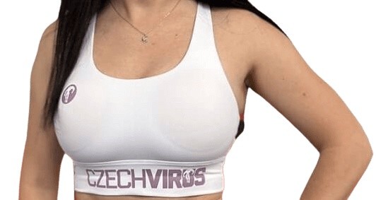 Czech virus športová podprsenka biela