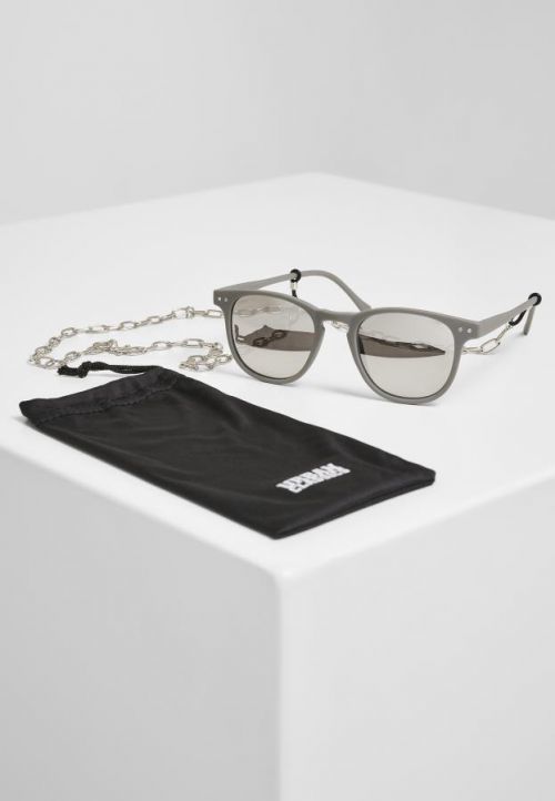 Urban Classics Sunglasses Arthur with Chain grey/silver - One Size