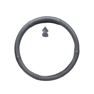 Poťah na volant - kožený čierny 42-44cm