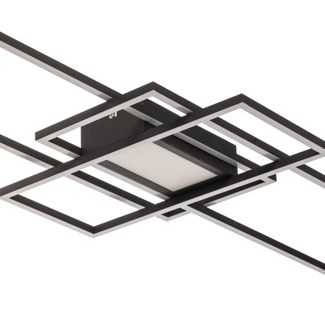 Lindby Ismera stropné LED svetlo 3 rámy, antracit