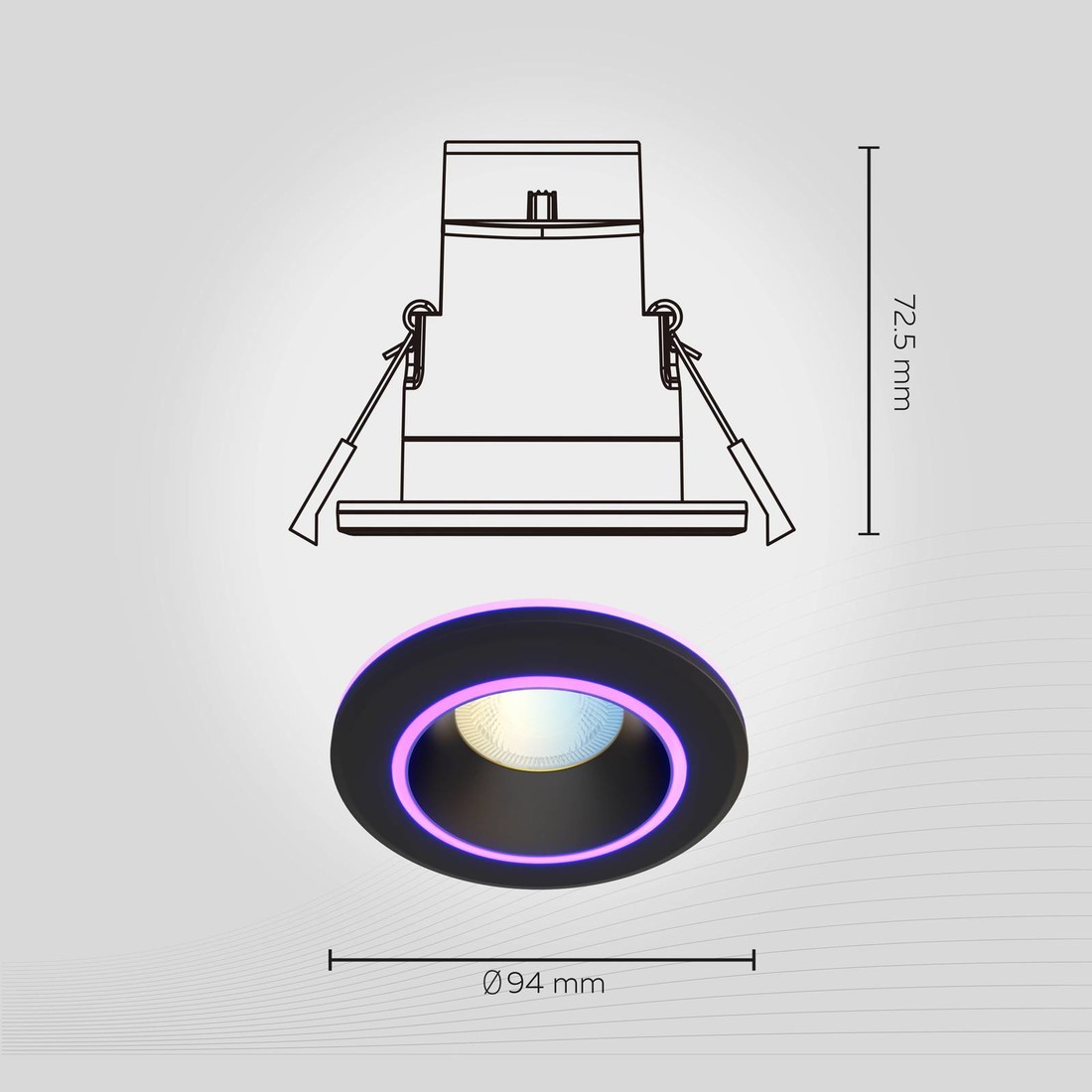 Calex Smart Halo Downlight LED svietidlá čierna