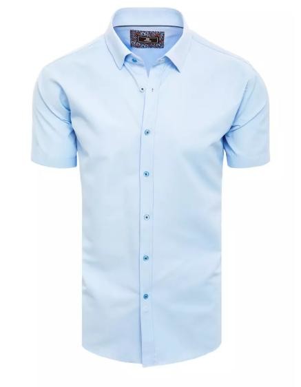 Pánska košeľa s krátkym rukávom K053 modrá