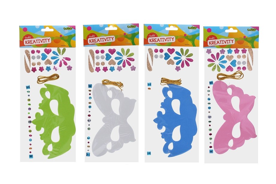 Kreatívny set maska ​14x36 cm - modrá