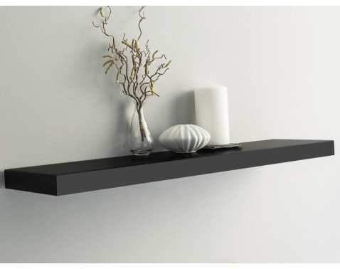 Polica na stenu Shelvy 80 cm, čierna%