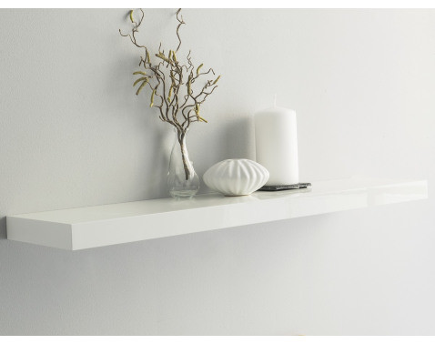 Polica na stenu Shelvy 80 cm, biela lesk%