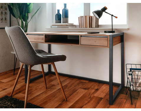 Písací stôl so zásuvkami Denver, dub artisan/antracit%