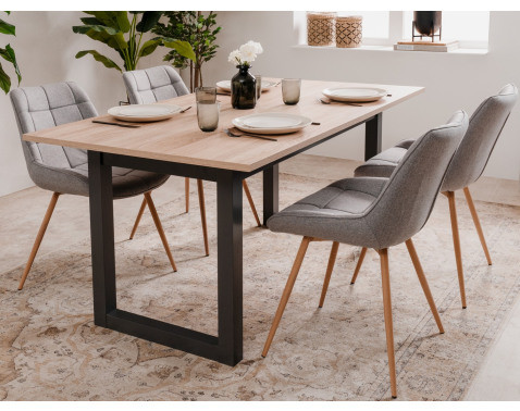 Rozkladací jedálenský stôl Denver 160x90 cm, dub sonoma/antracit%