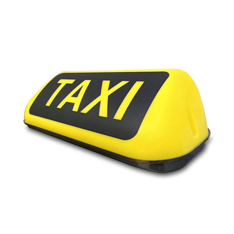 Taxi svetlo na strechu auta s magnetom 35x15x12 cm - žlté