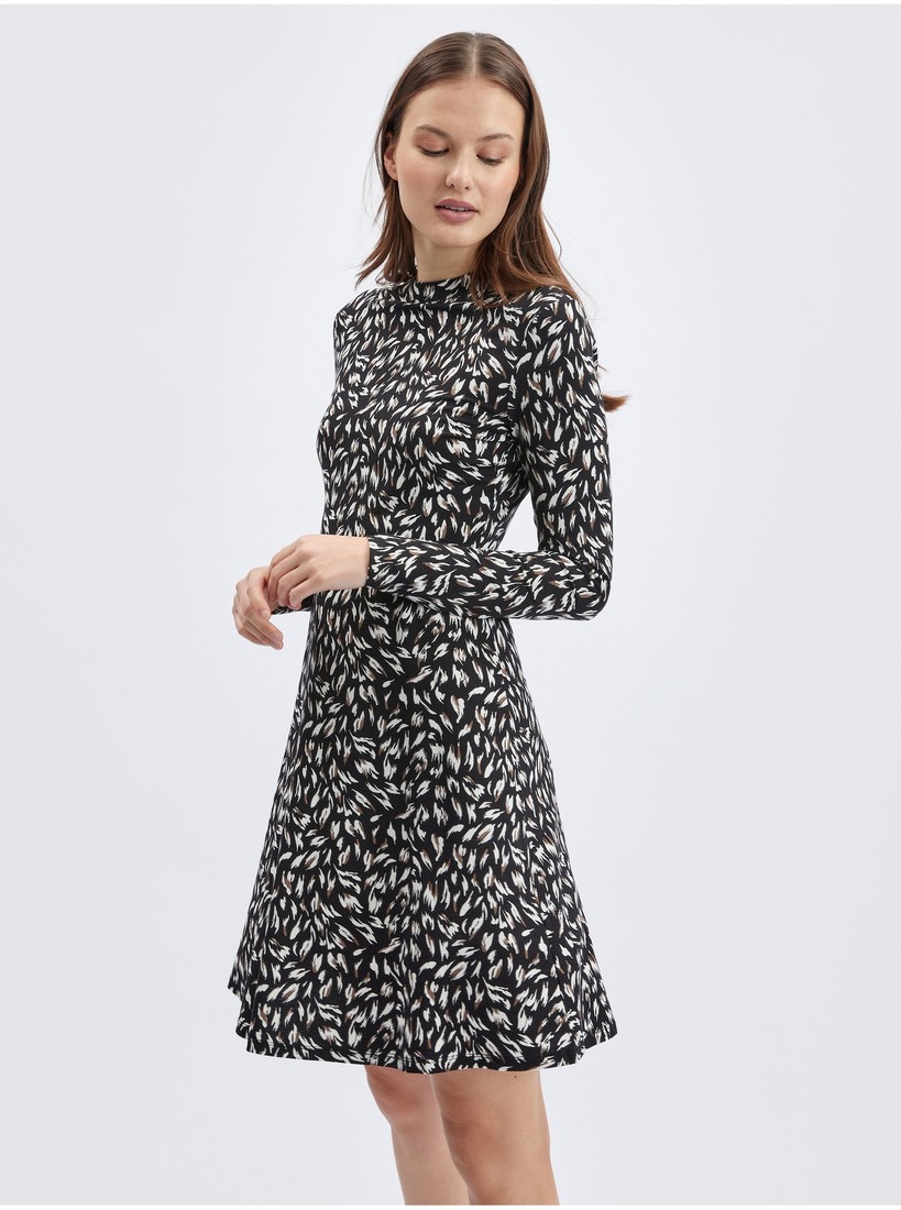 Orsay Black Ladies Patterned Dress - Women