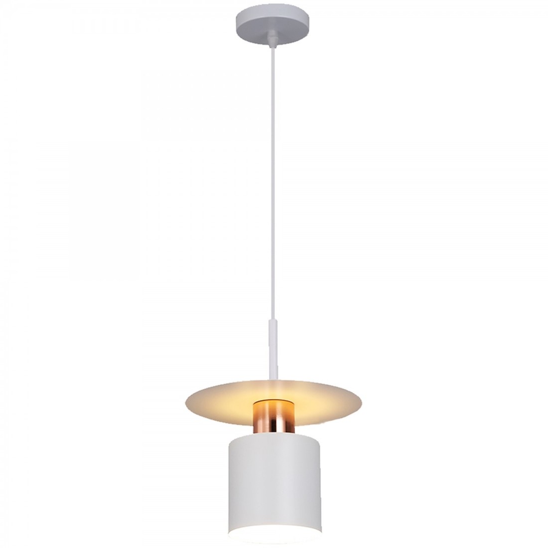 Závěsná lampa Hilena bílá/růžové zlato