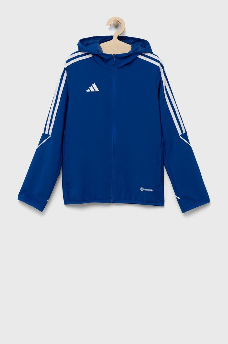 Detská mikina adidas Performance TIRO23 L WB Y s kapucňou, jednofarebná