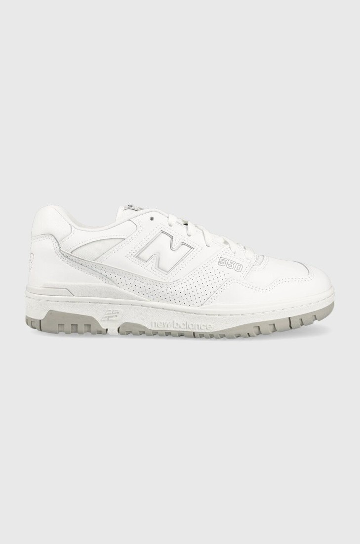 Kožené tenisky New Balance BB550PB1 biela farba