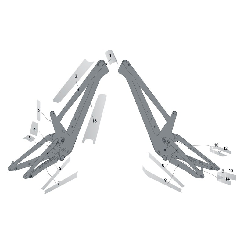 Sada rámových chráničov Syncros Frame Protection kit GENIUS Carbon
