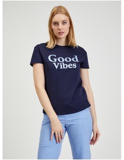 Tmavomodré dámske tričko