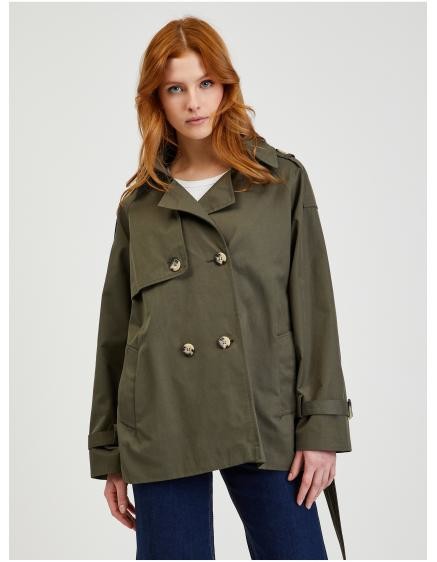 Khaki dámsky kabát