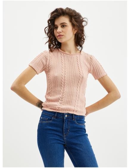 Svetloružová dámska blúzka