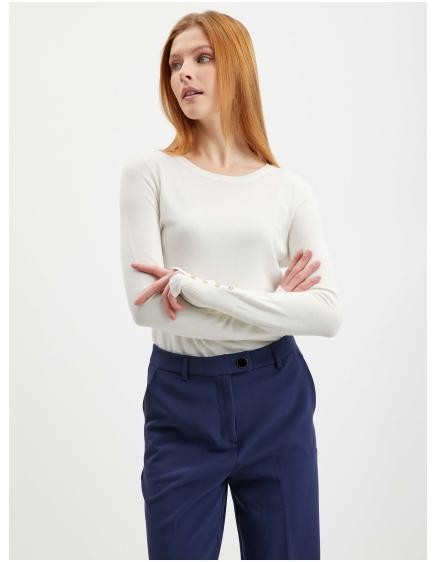 Krémový dámsky sveter