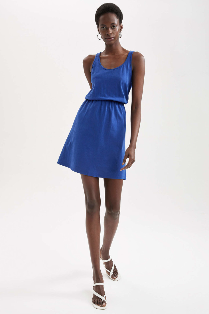 DEFACTO Relax Fit Strappy Ruched Mini Dress