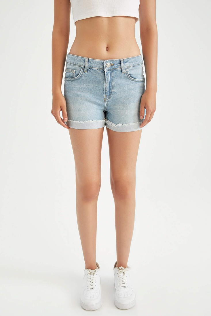 DEFACTO Jean Normal Waist Folded Leg Short