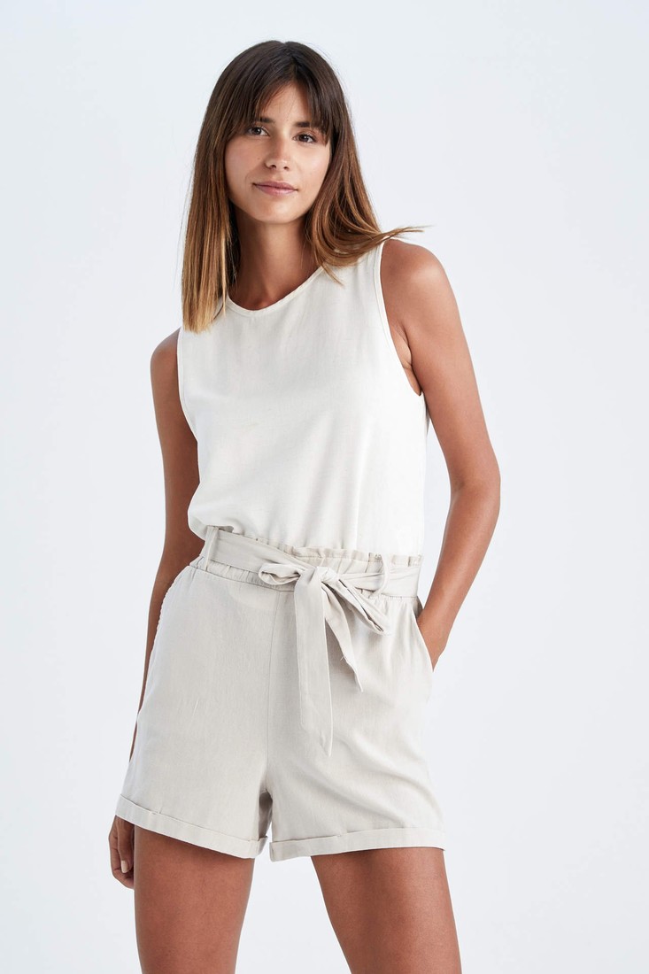 DEFACTO Relax Fit Paperbag Waist Short Trousers Short