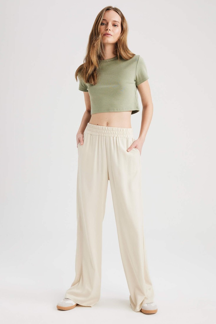 DEFACTO Viscose Wide Leg Trousers
