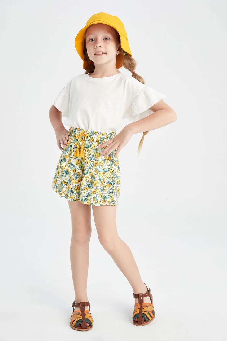 DEFACTO Girl Relax Fit Floral Print Swimming Short